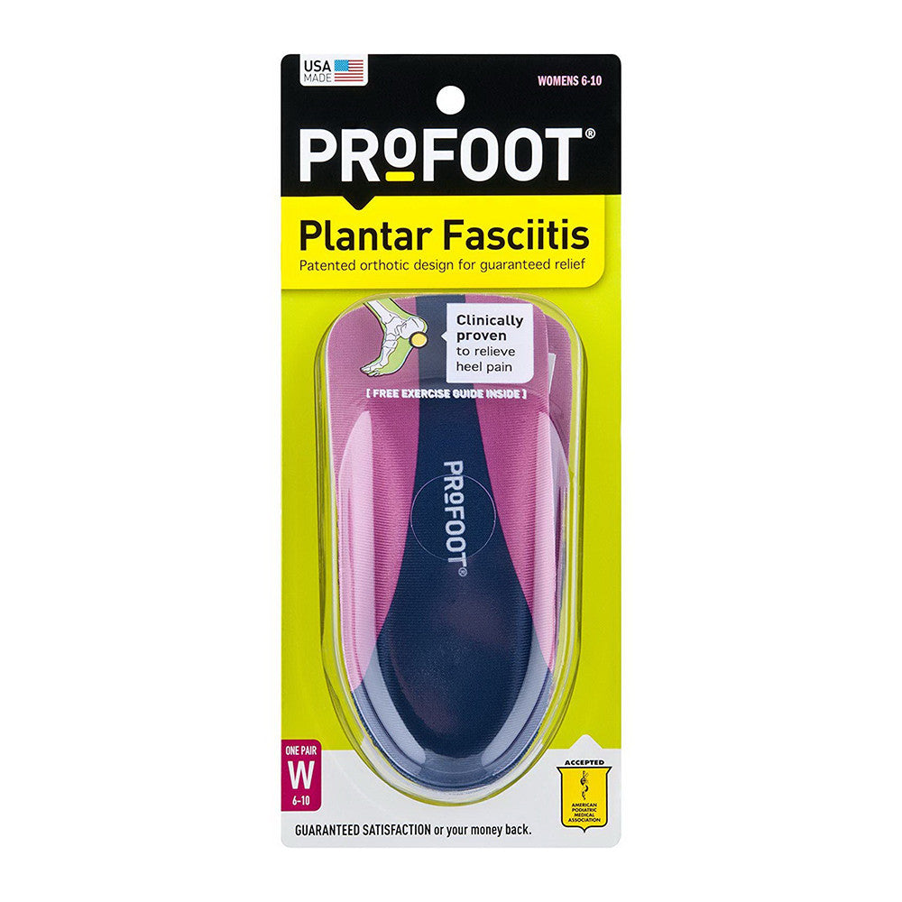 Profoot Plantar Fasciitis Insoles For Women Size 6 to 10 - 1 Pair